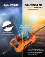 Weatherproof golf buggy charger for club car