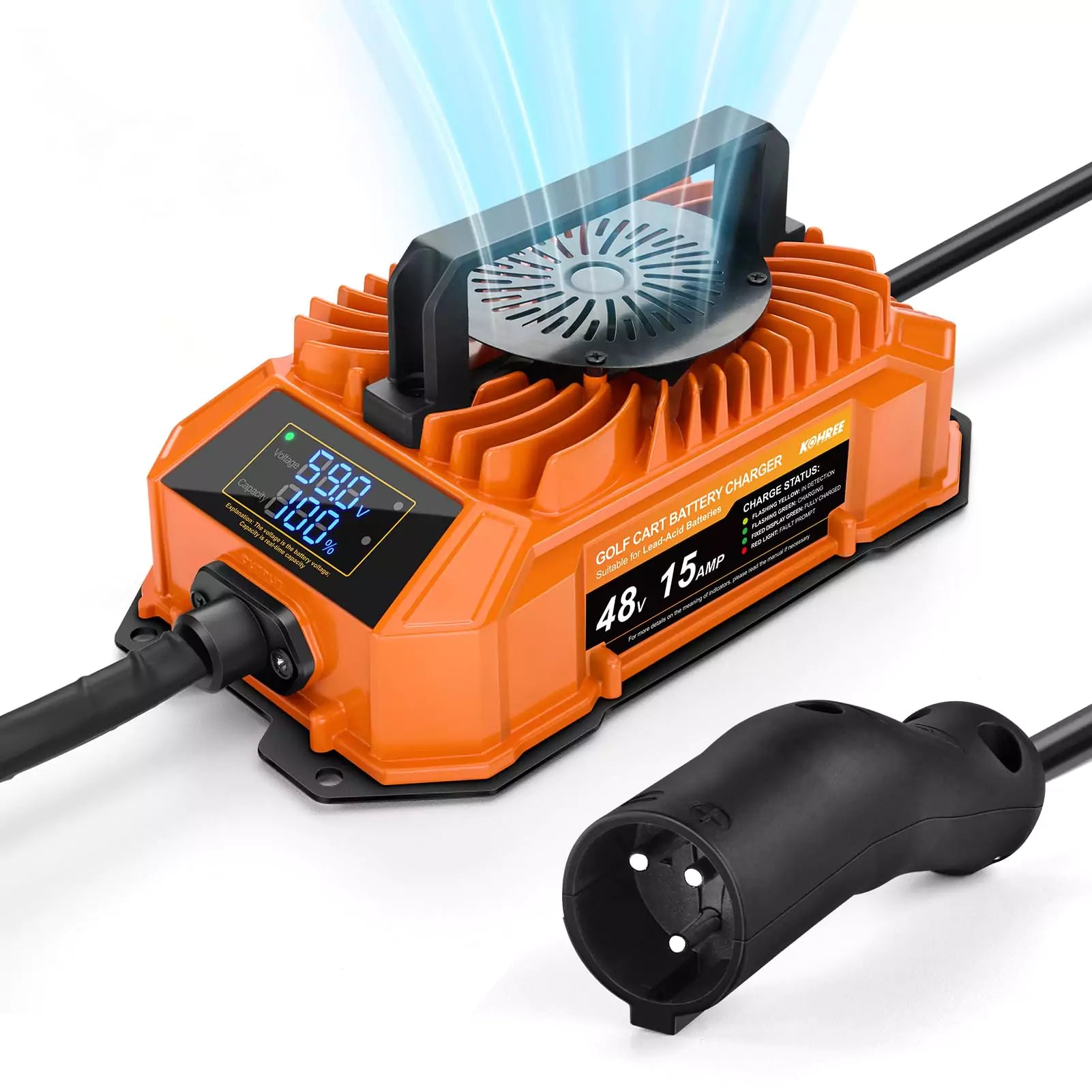 Kohree 48 volt 15 amp golf cart battery charger
