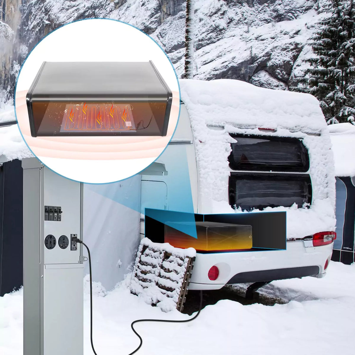 Heating pad for water tank