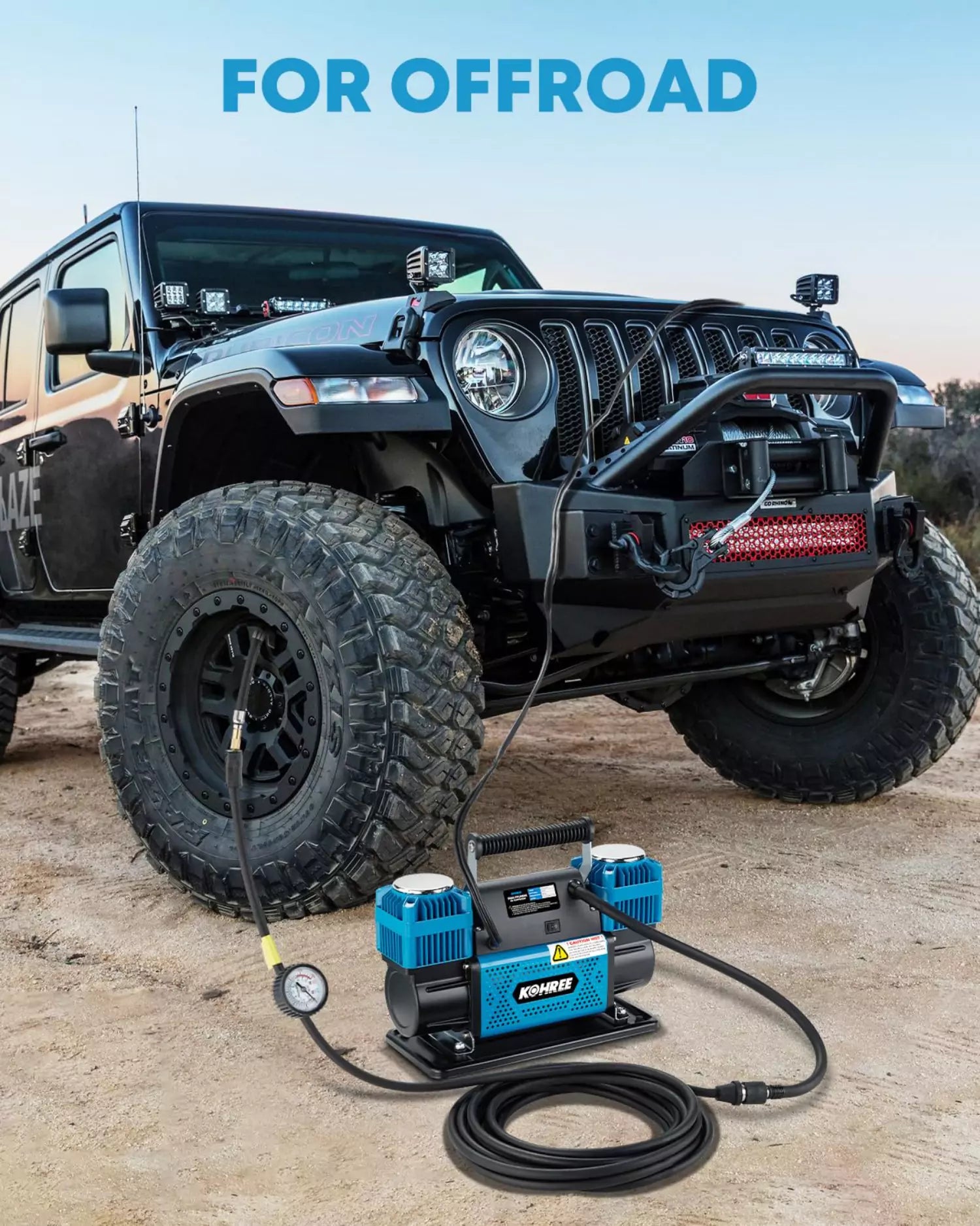 Heavy duty air compressor for offroad