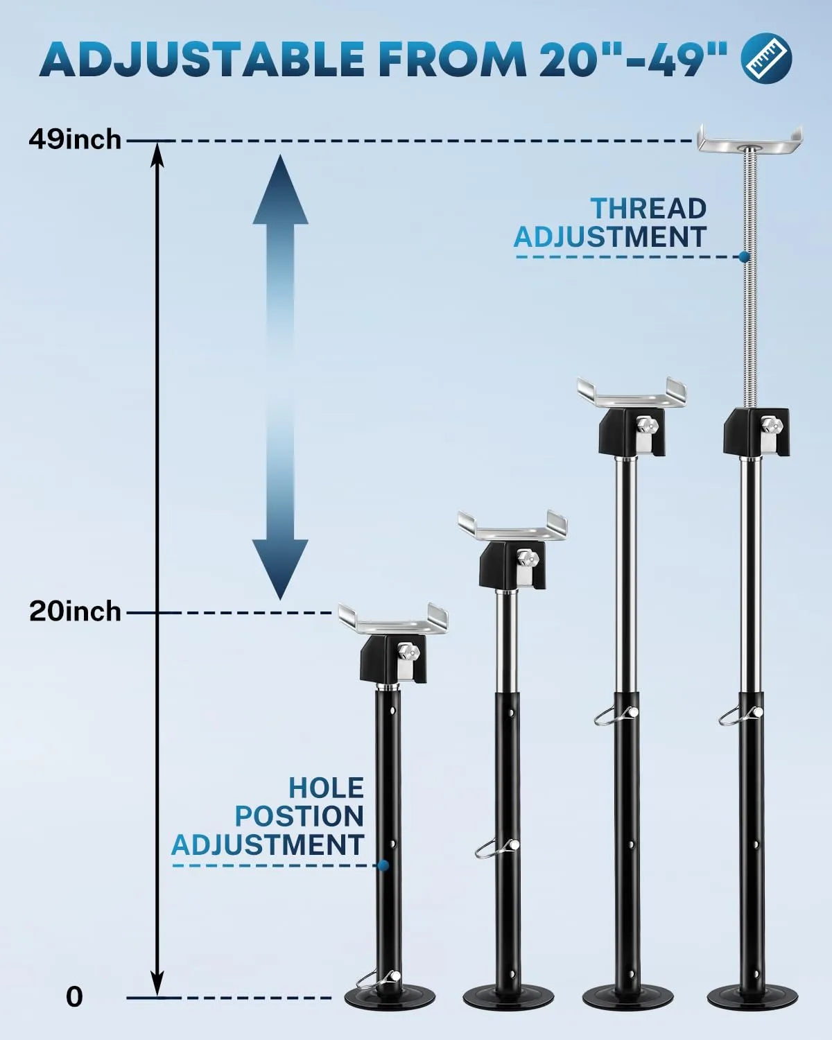 Adjustable heavy duty rv slide supports 4 pack