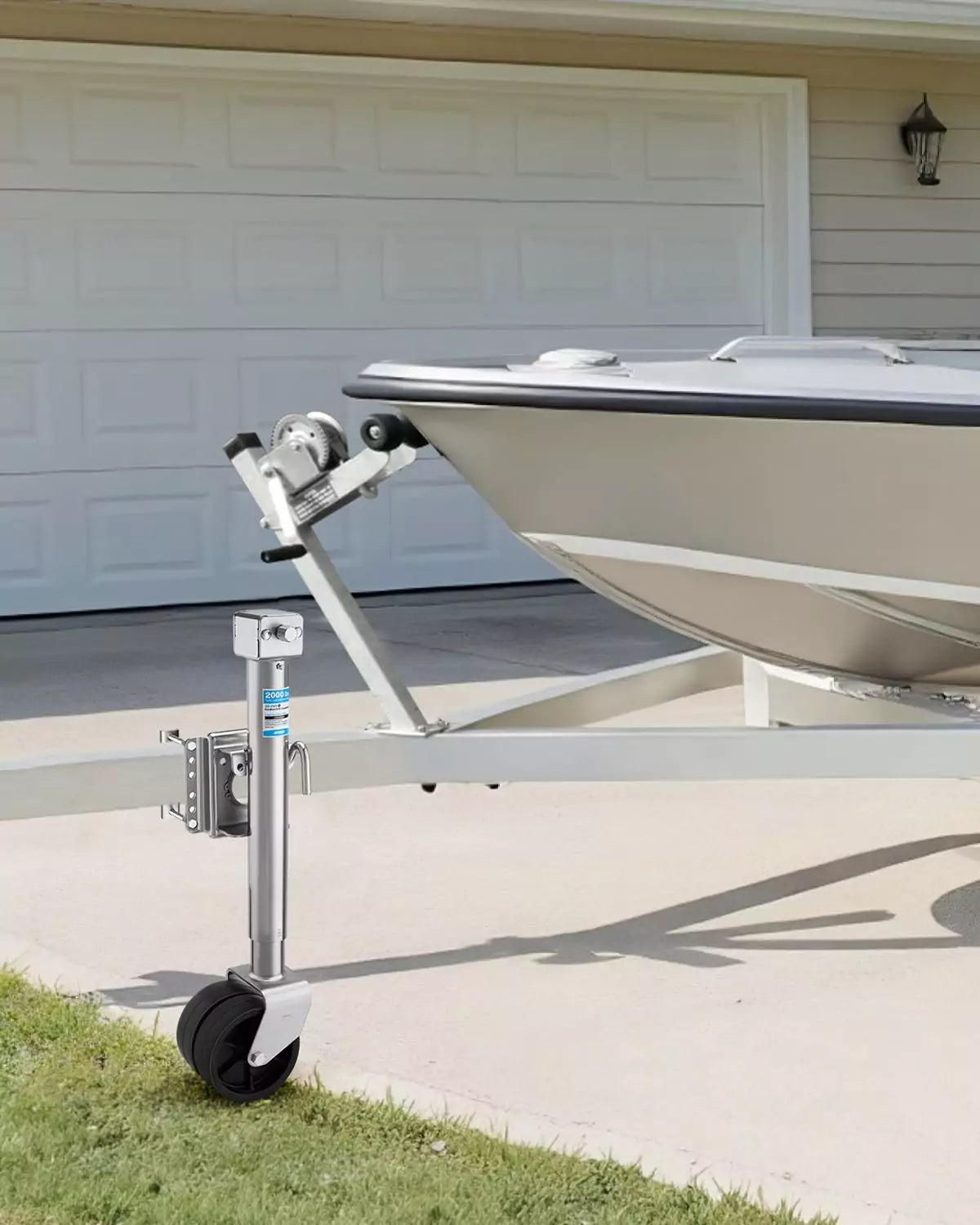 Heavy duty trailer wheel jack silver