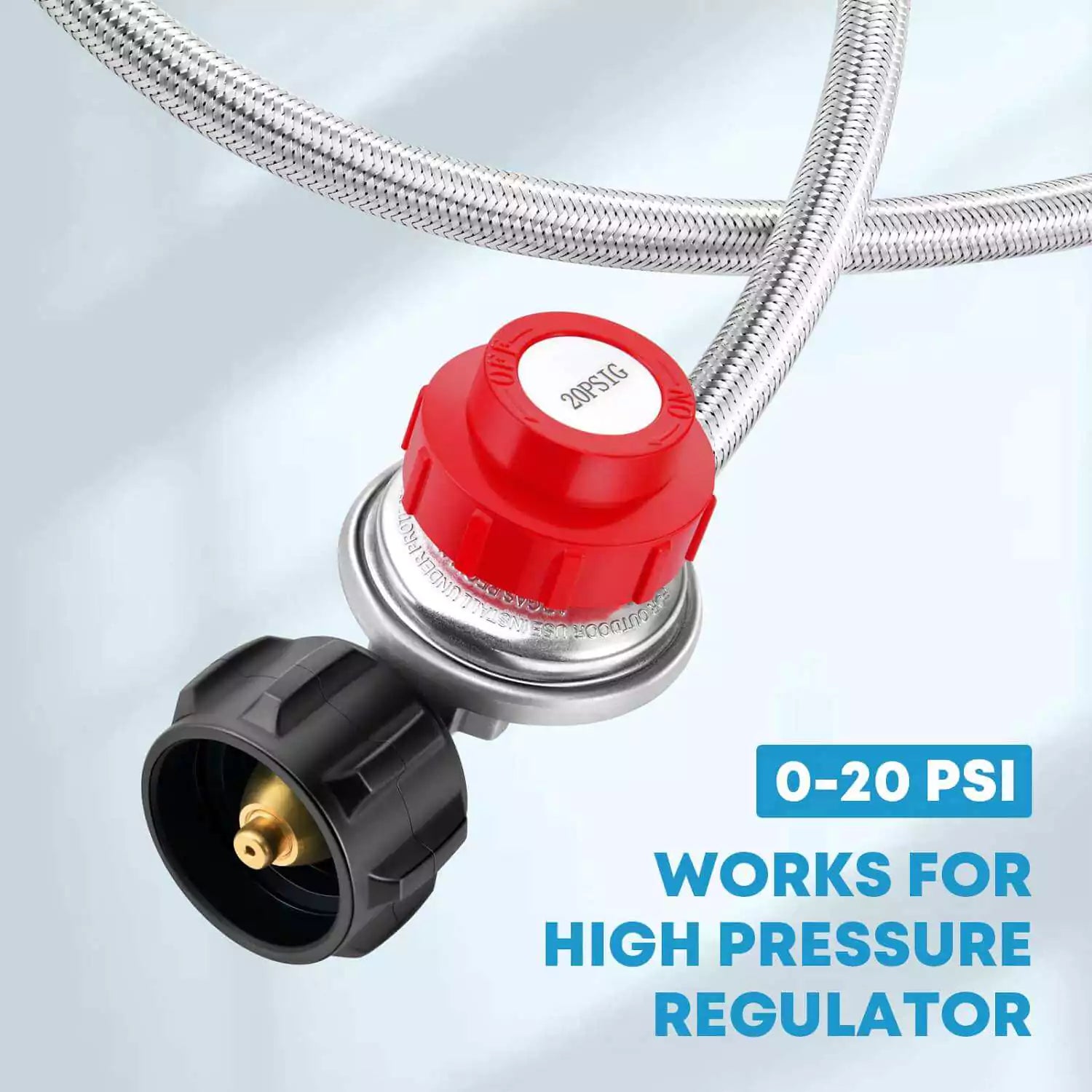 0-20 PSI works for high pressure regulator