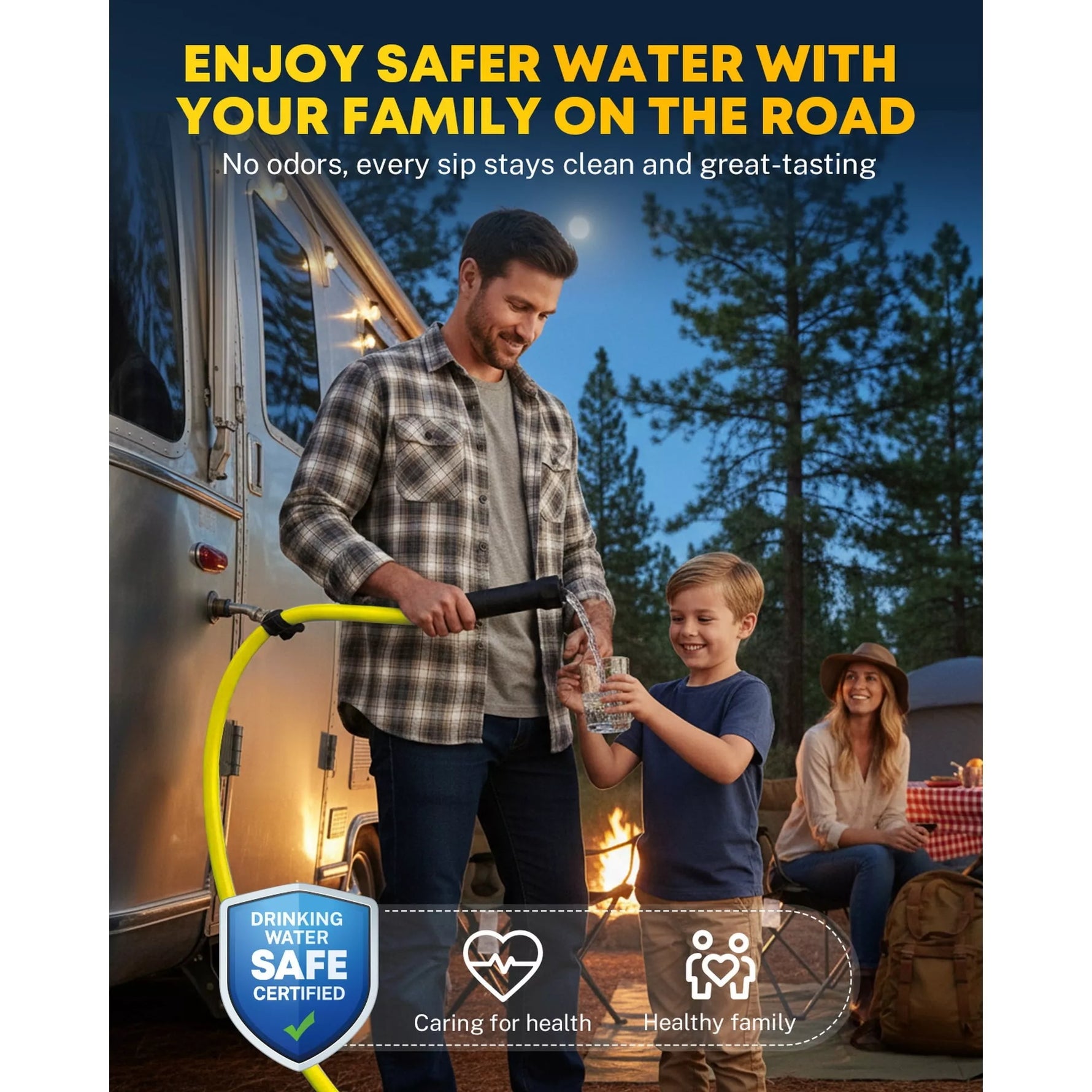 Enjoy safe water with no odors and great-tasting water hose