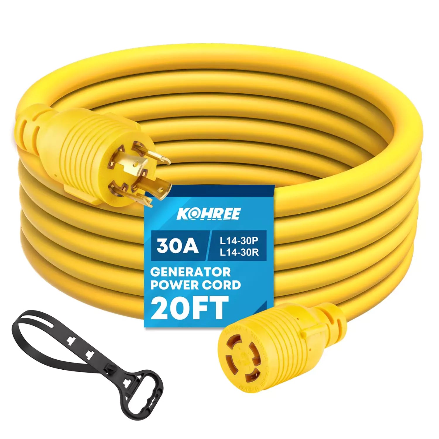 Kohree 20 feet 30 amp generator cord