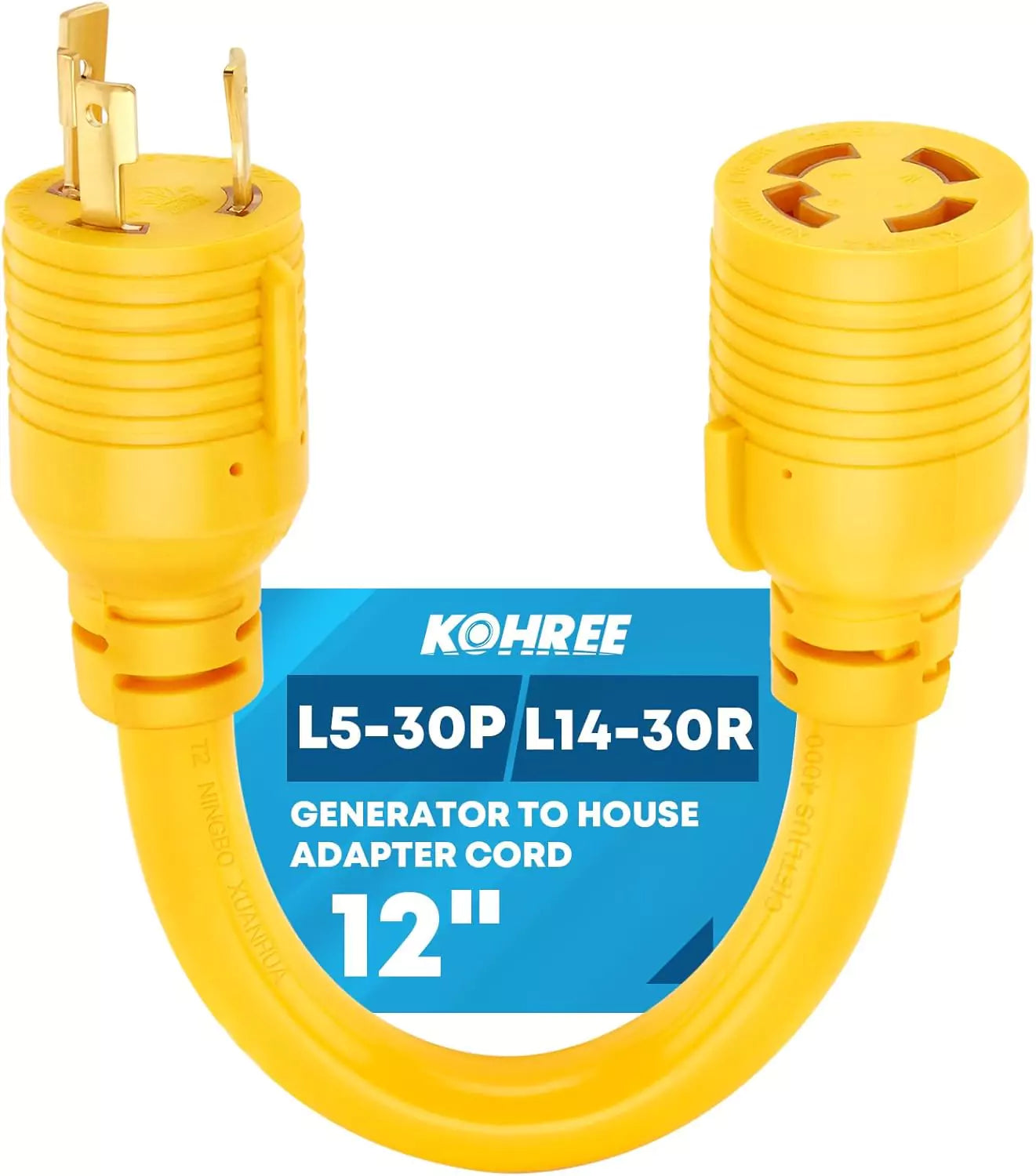 Kohree l5-30p to l14-30r power plug for generator