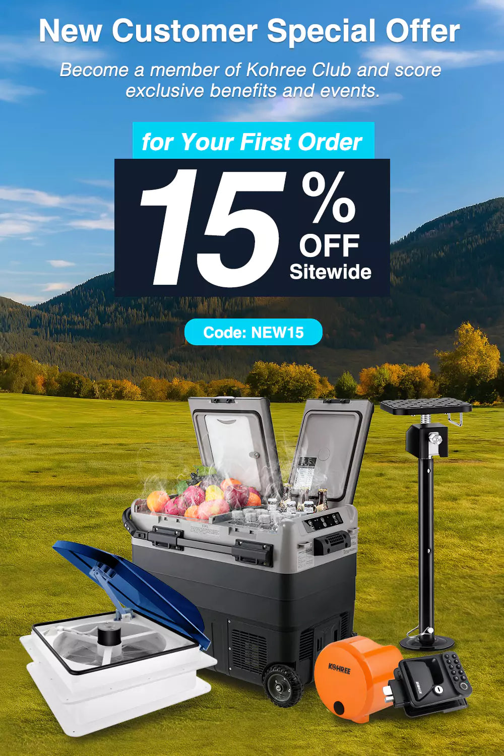 New customer get 15% off special off