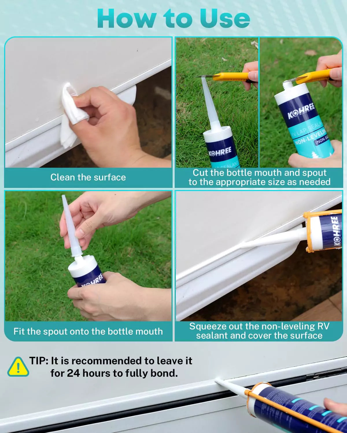 Step of kohree non sag sealant