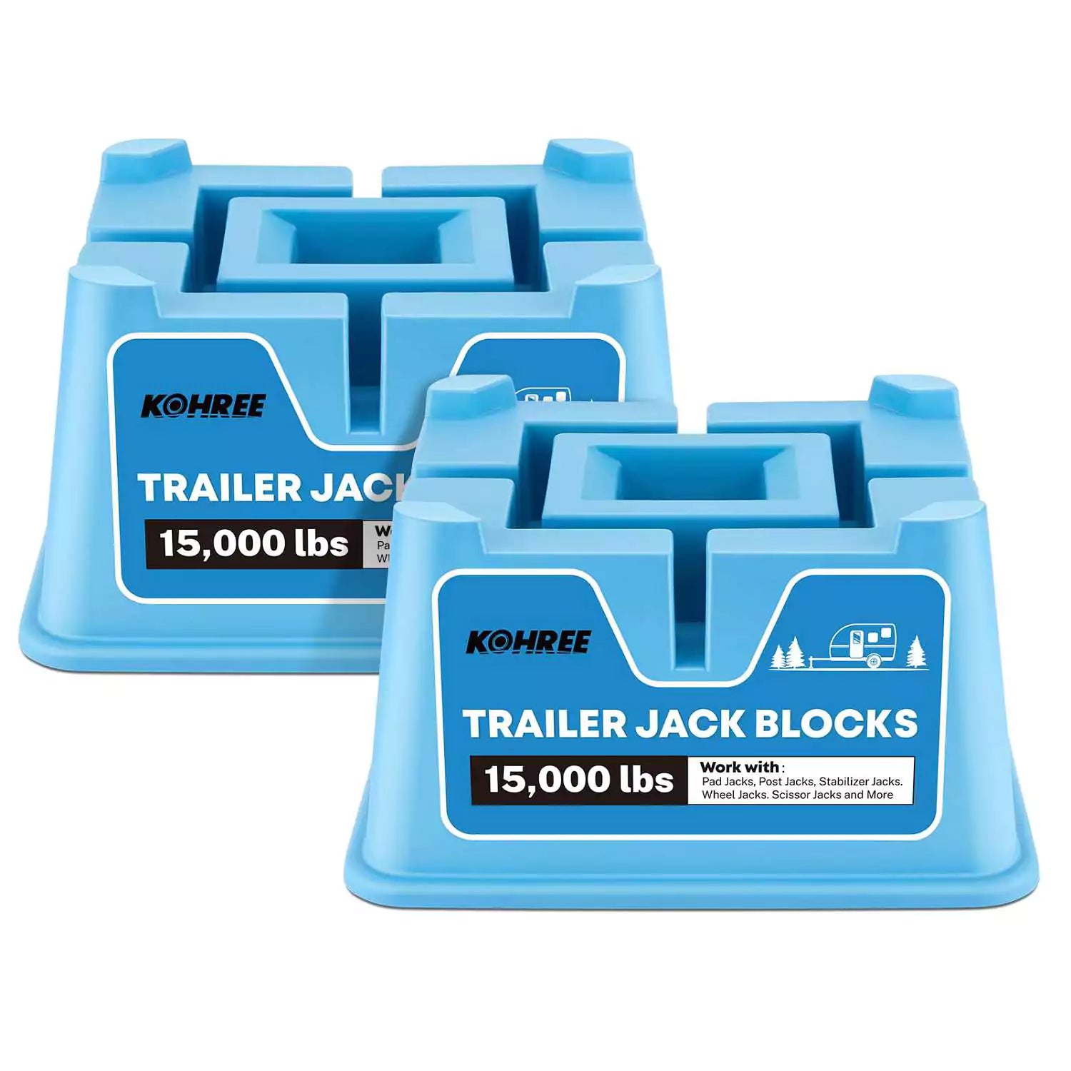 Kohree trailer jack block 2 pack