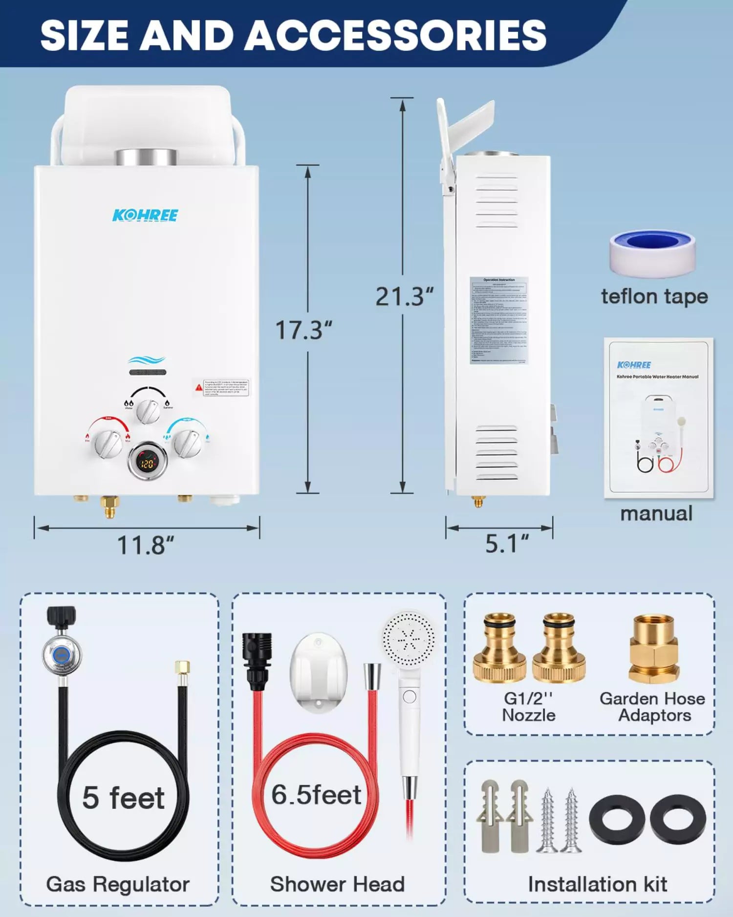 Kohree propane on demand water heater