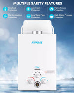 Kohree propane tankless water heater multiple safety features