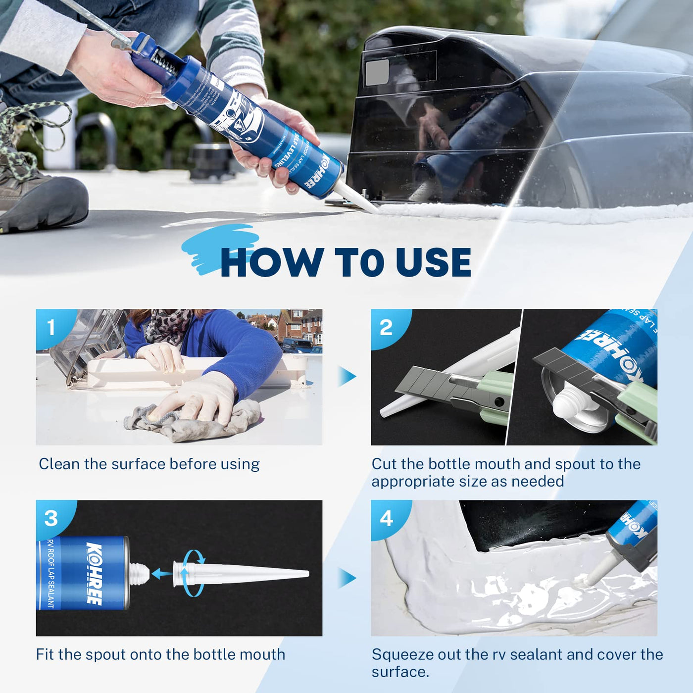 Kohree Self-Leveling RV Roof Sealant