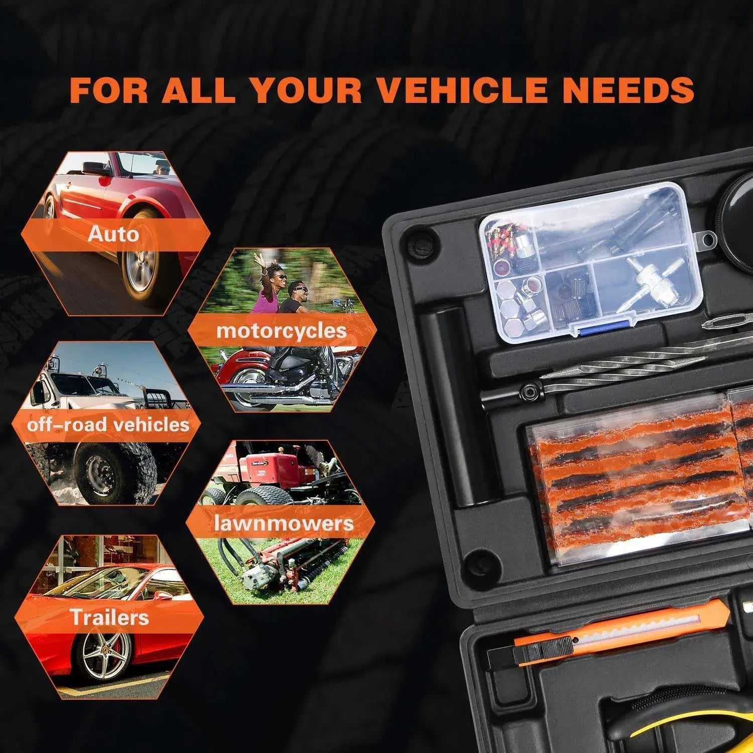 Kohree-tire plug flat repair kit for all vehicles