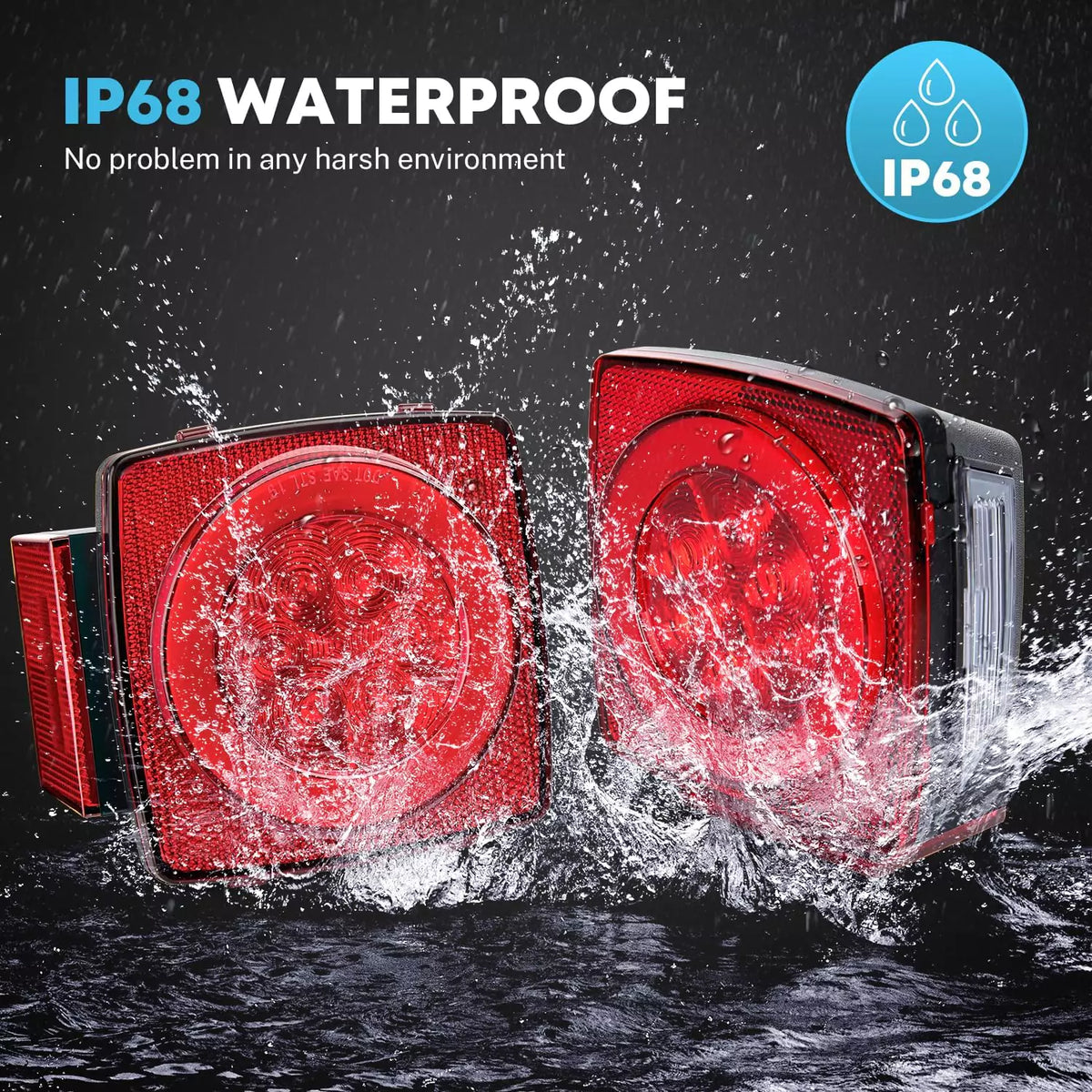 IP69 waterproof led trailer light kit