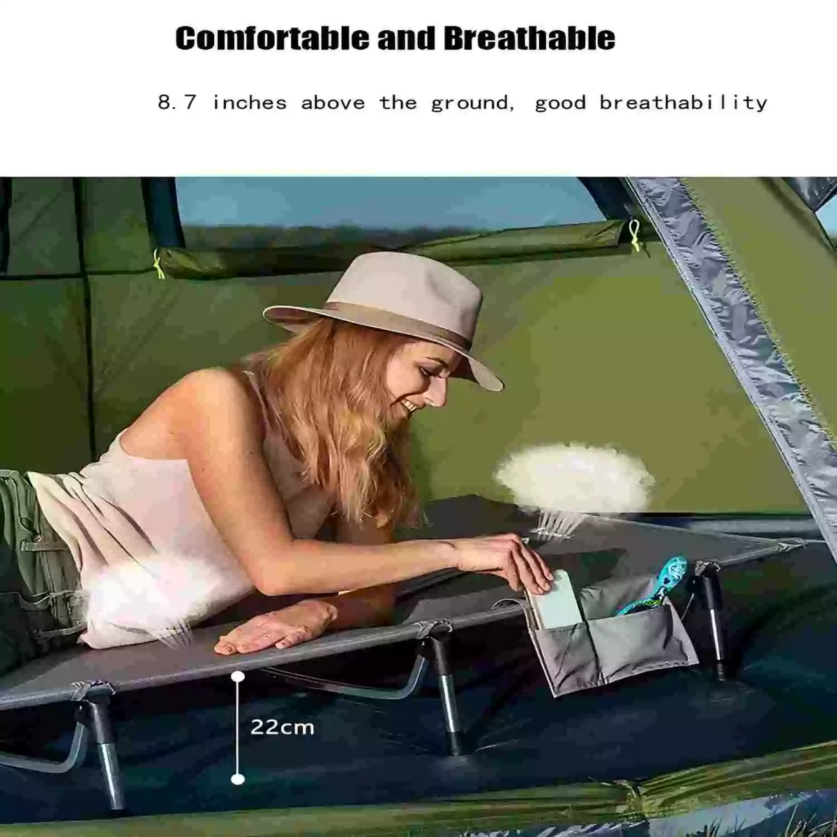 Comfortable and breathable lightweight backpacking bed