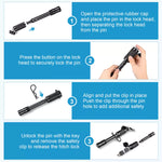 Installation of lockable hitch pin