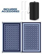 Blue outdoor carpet for patio