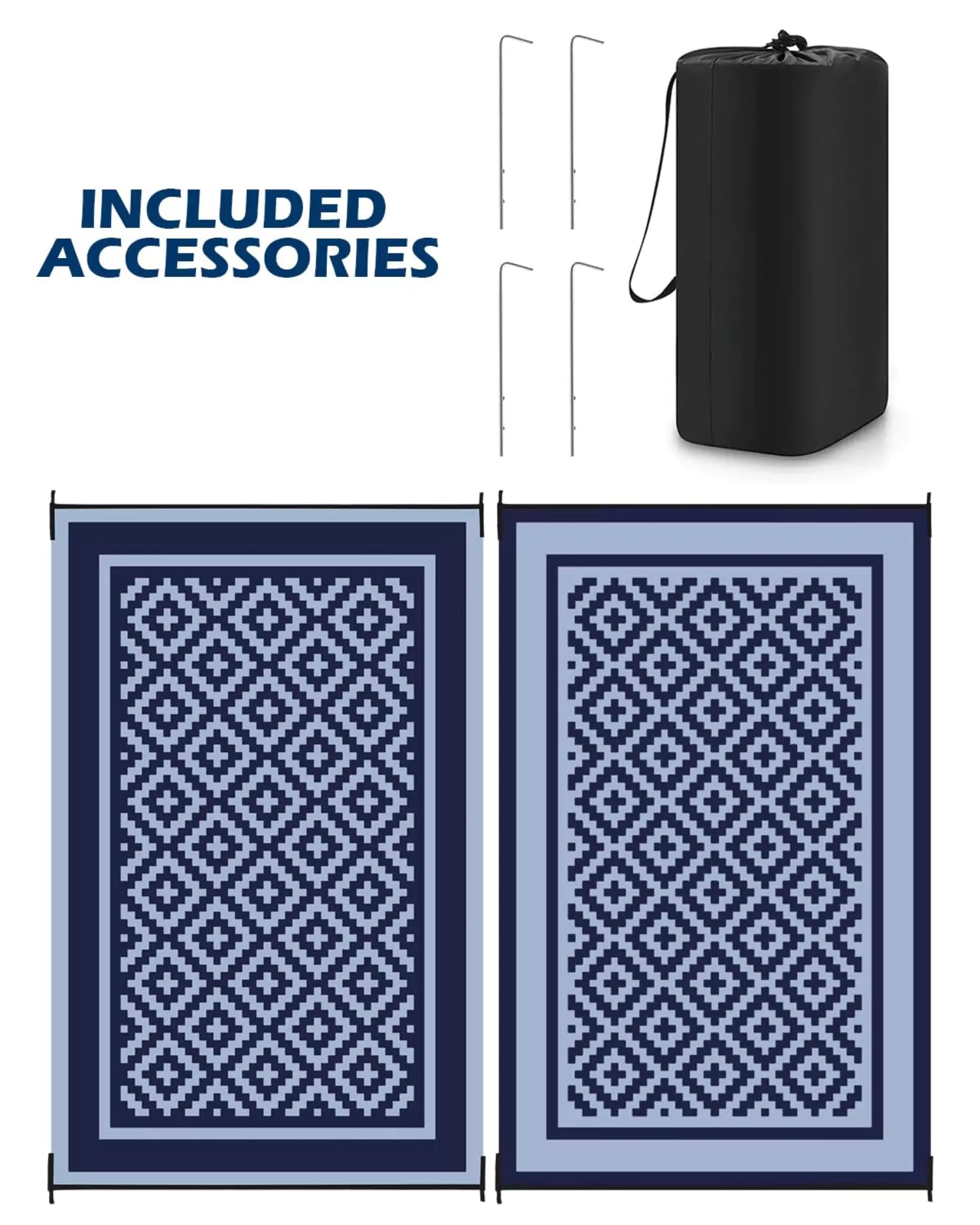 Blue outdoor carpet for patio