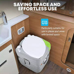 Space saving portable toilet for camping
