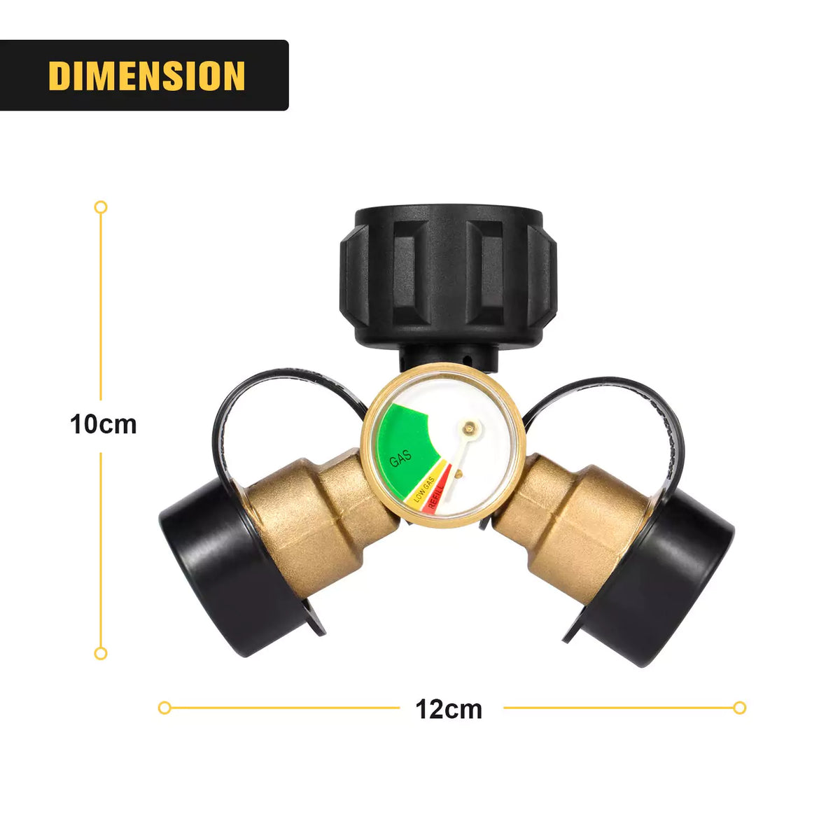 Kohree 2 way propane tank splitter dimension