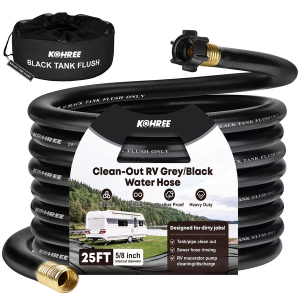 Kohree rv black water hose 25 ft