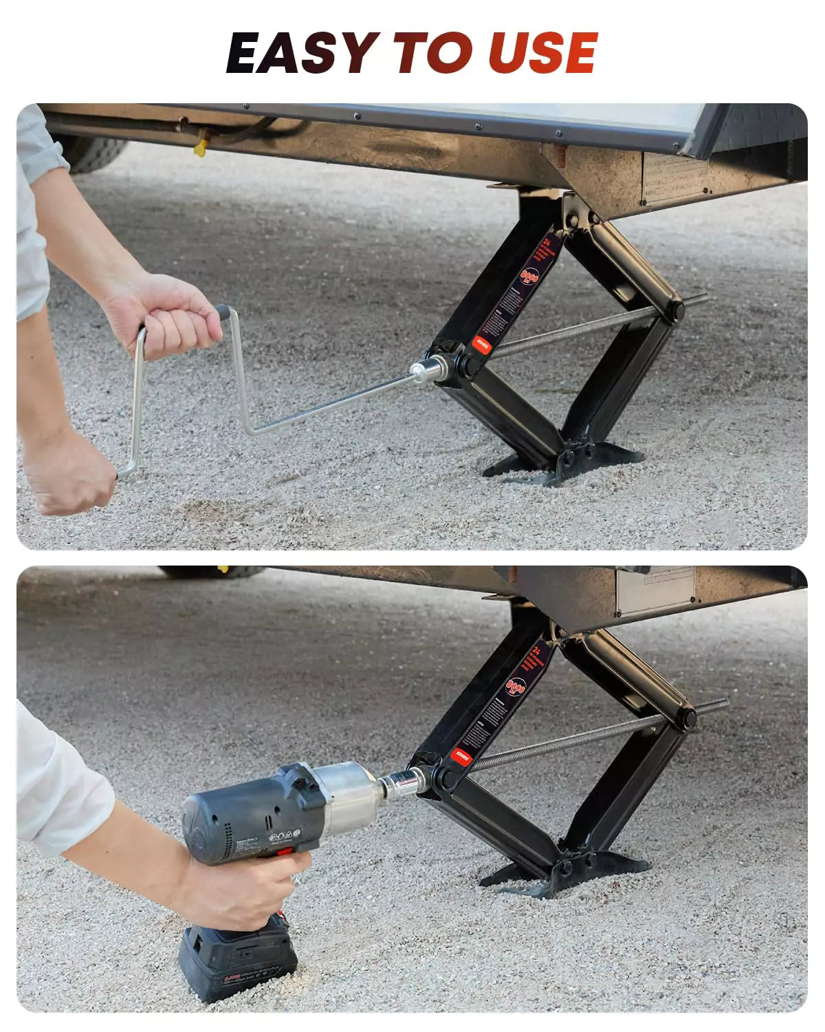 Easy to use kohree rv camper stabilizer jacks 8000 lbs 24 inch