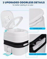 Kohree rv toilet with 2 upgraded odorless details