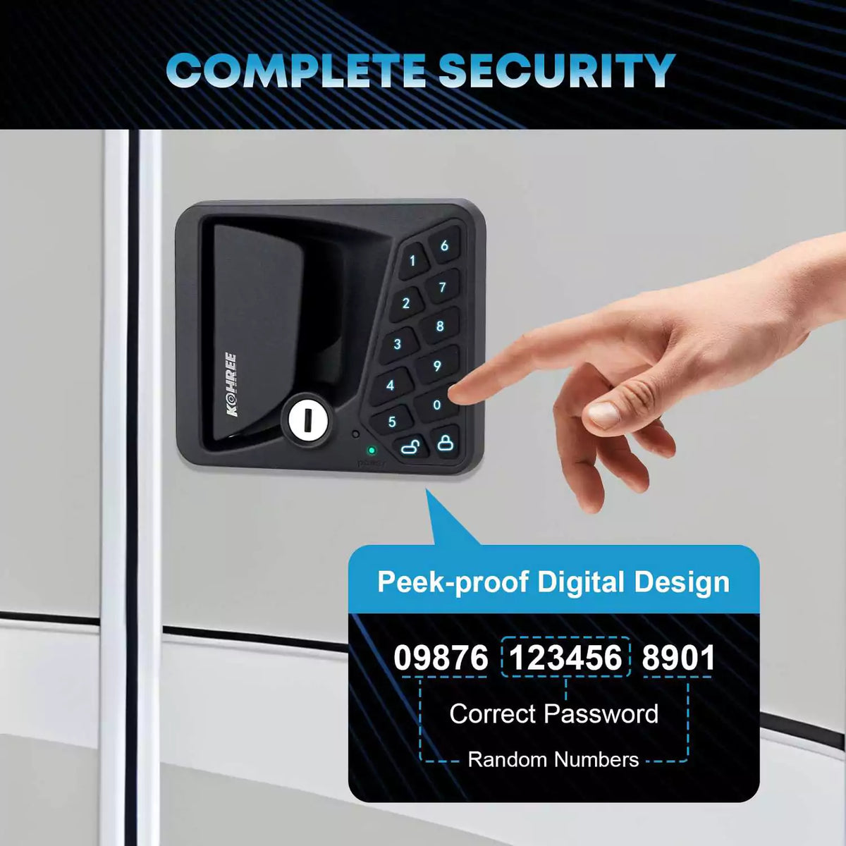 Complete security of RV door latch