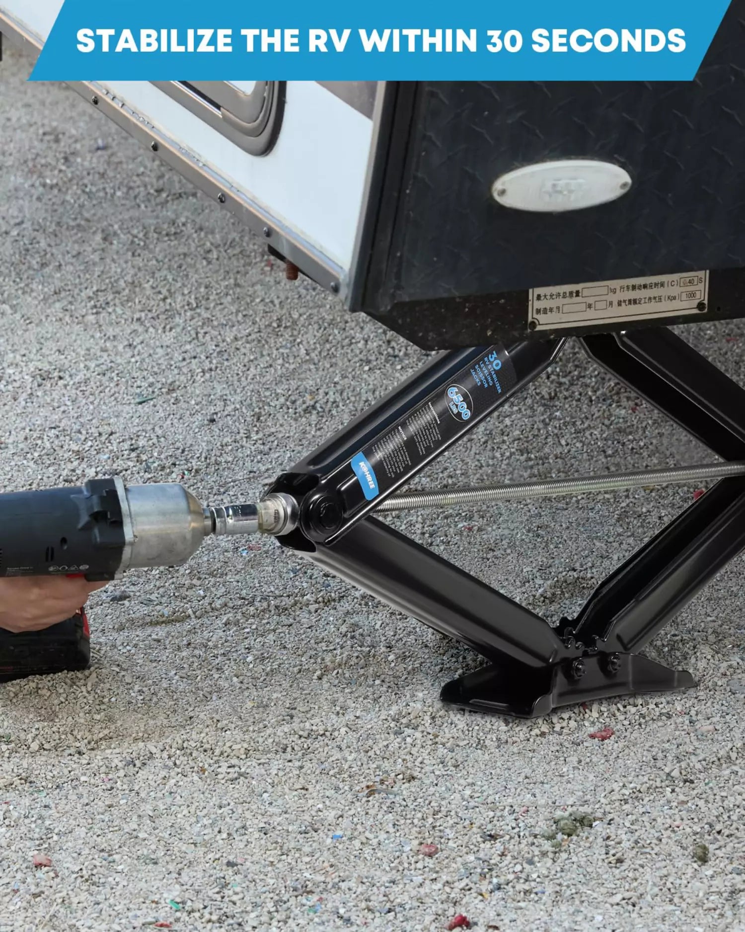 MERXENG RV Stabilizer Jacks, 2 Pack - 3 Ton/6000Lbs Capacity, Adjustable 16-30 Inch Height