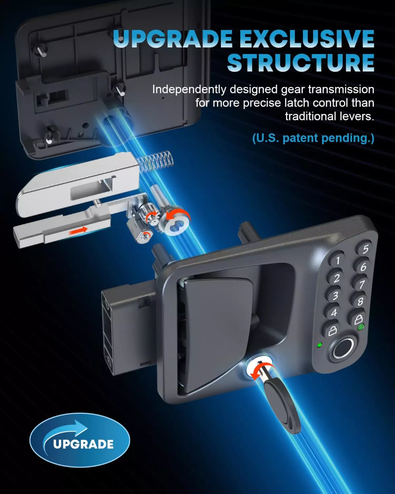 Kohree RV Keyless Door Locks With 4 in 1 Bluetooth Fingerprint Keypad