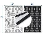 RV outdoor mats 6x9 black