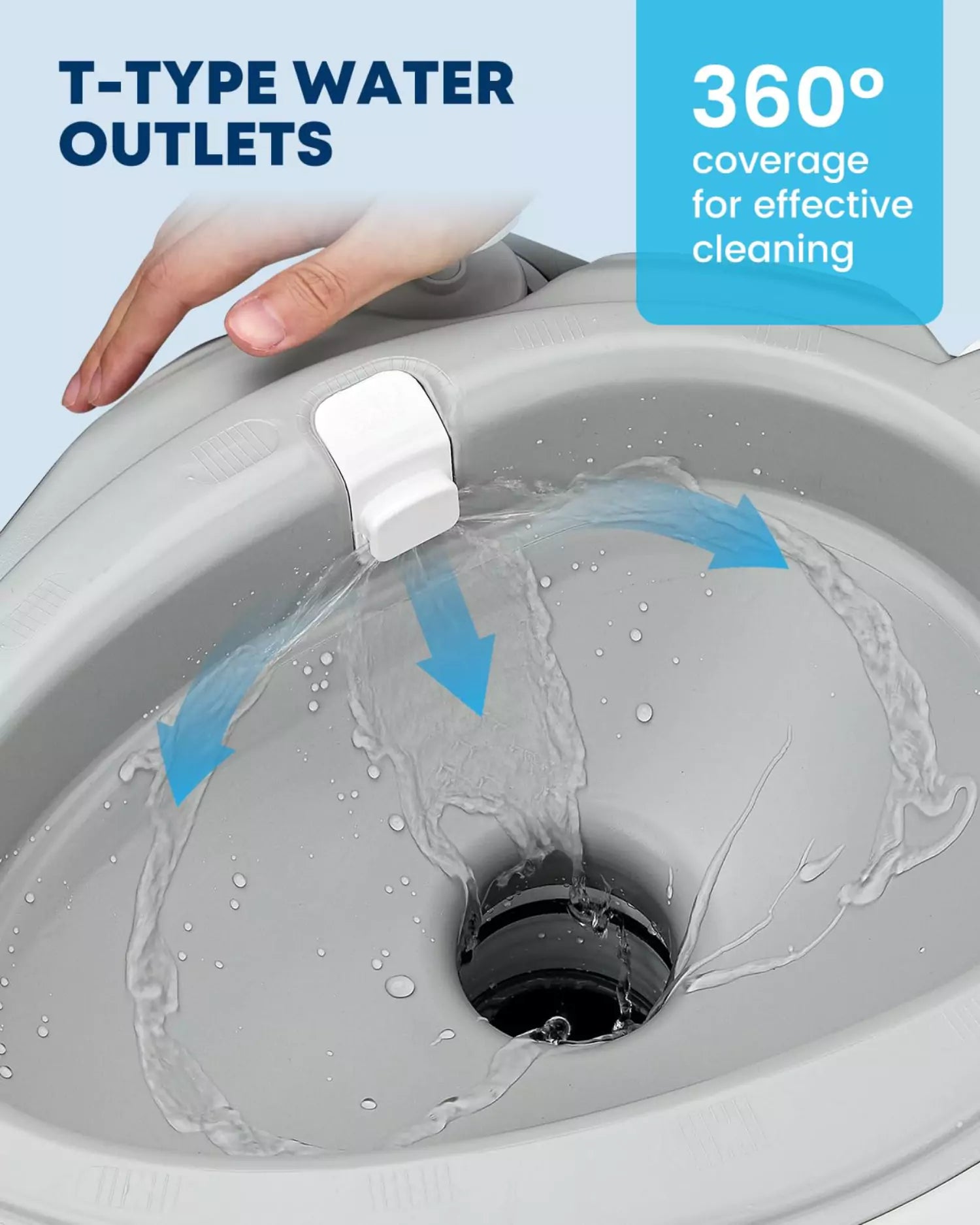 T-type water outlets rv portable toilet