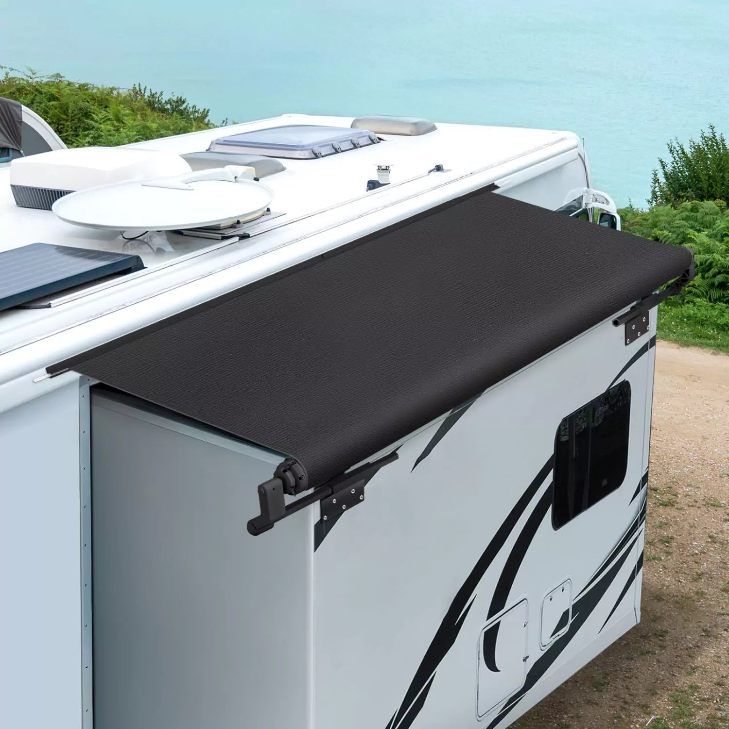 Kohree rv slide out awning black