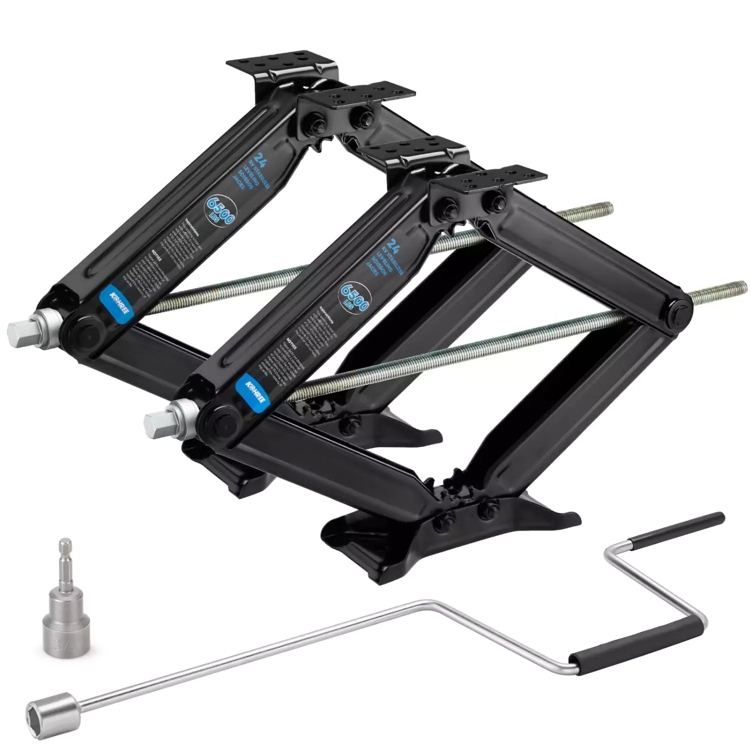 2 pack of rv stabilizer scrissor jack 6500lbs