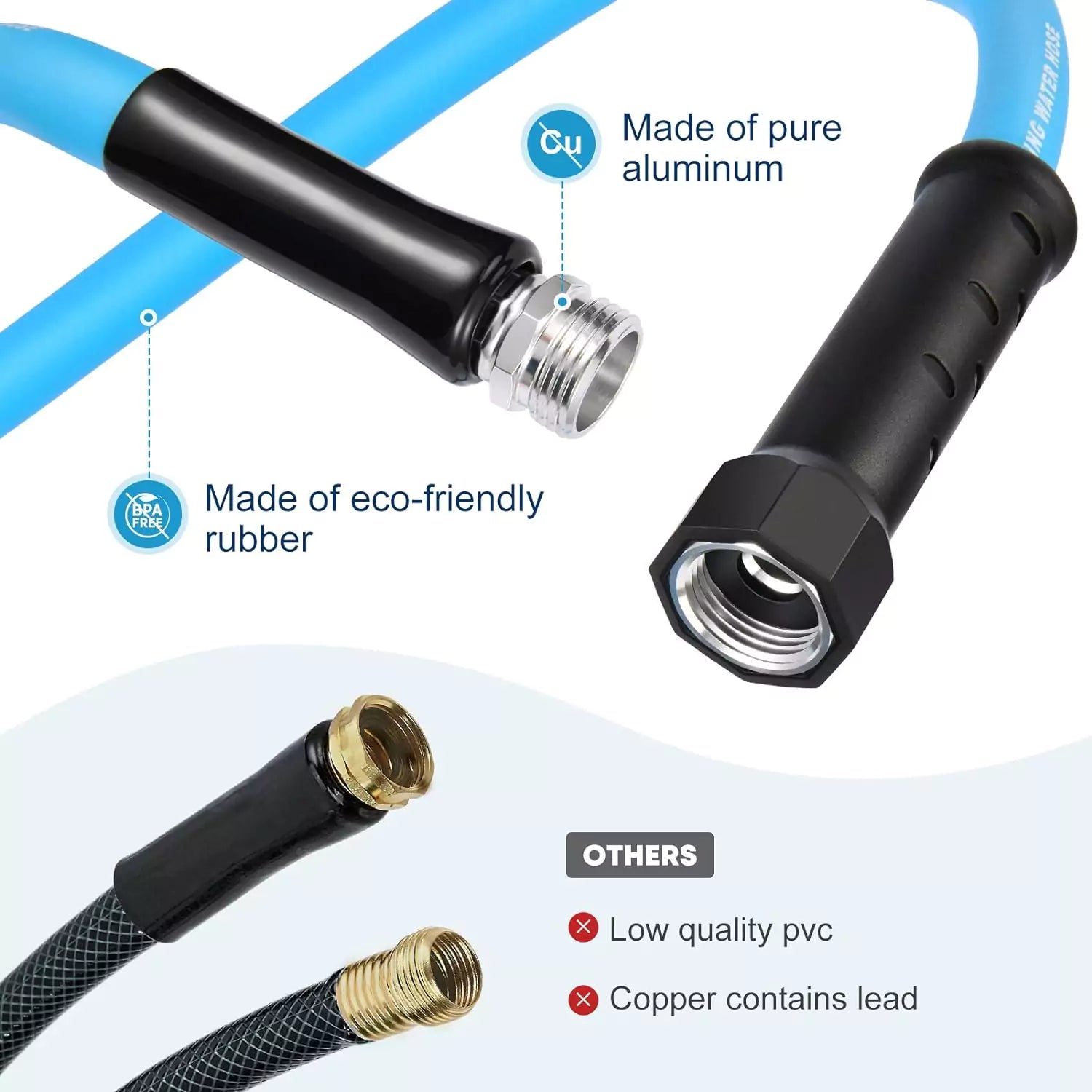 Kohree rv water hoses 100 ft material