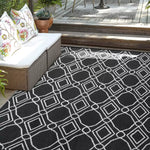 Reversible rv outdoor mats 6x9 black