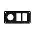 Aluminum rocker switch panel housing 3 gang