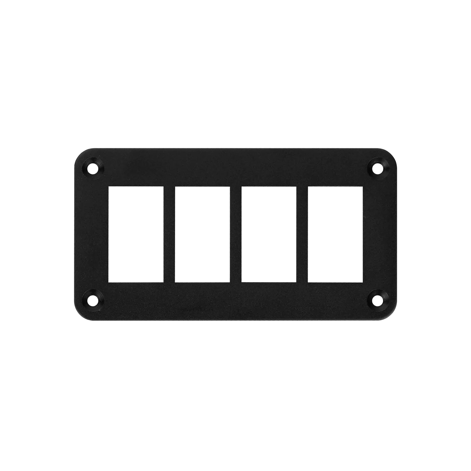 Aluminum rocker switch panel housing 4 gang