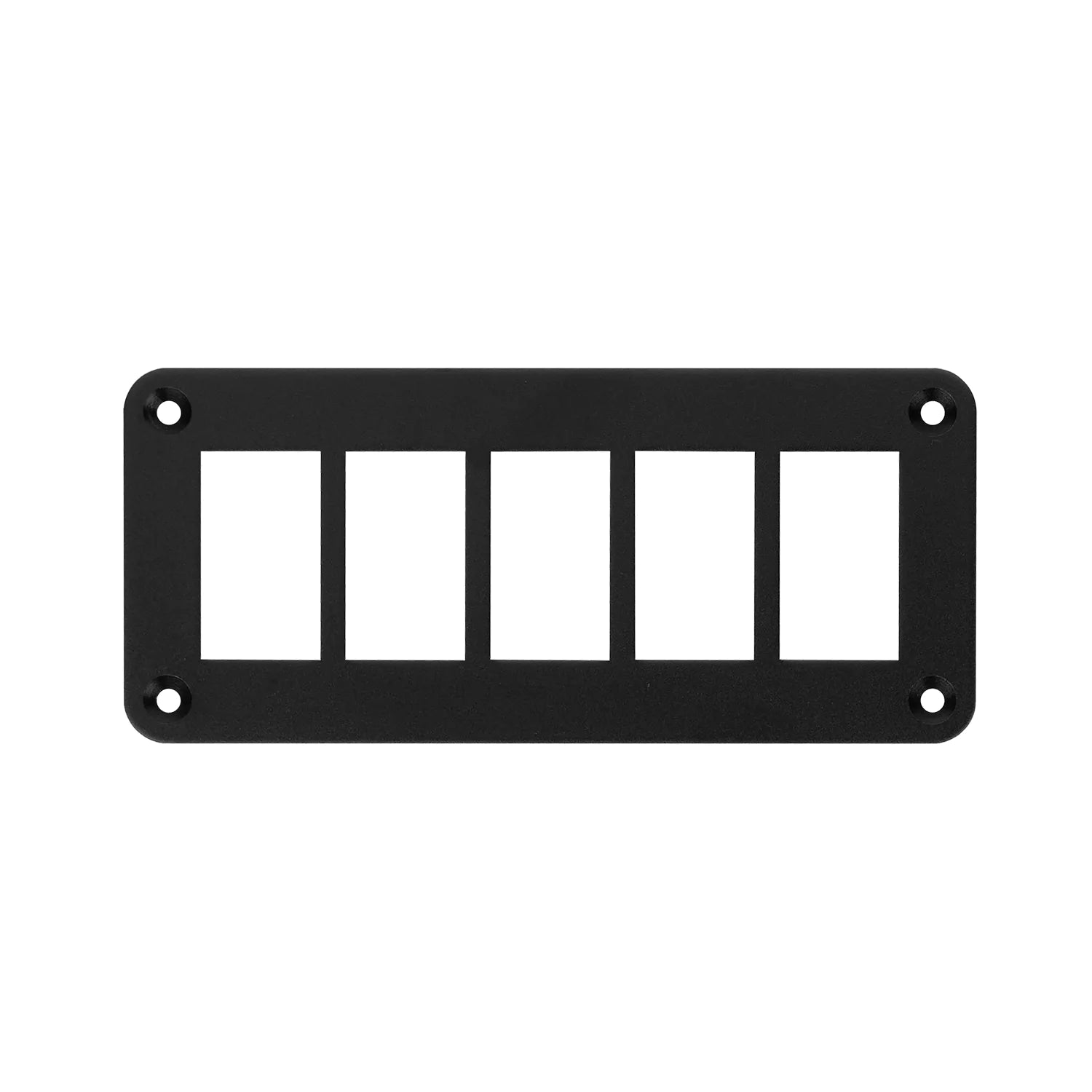 Aluminum rocker switch panel housing 5 gang