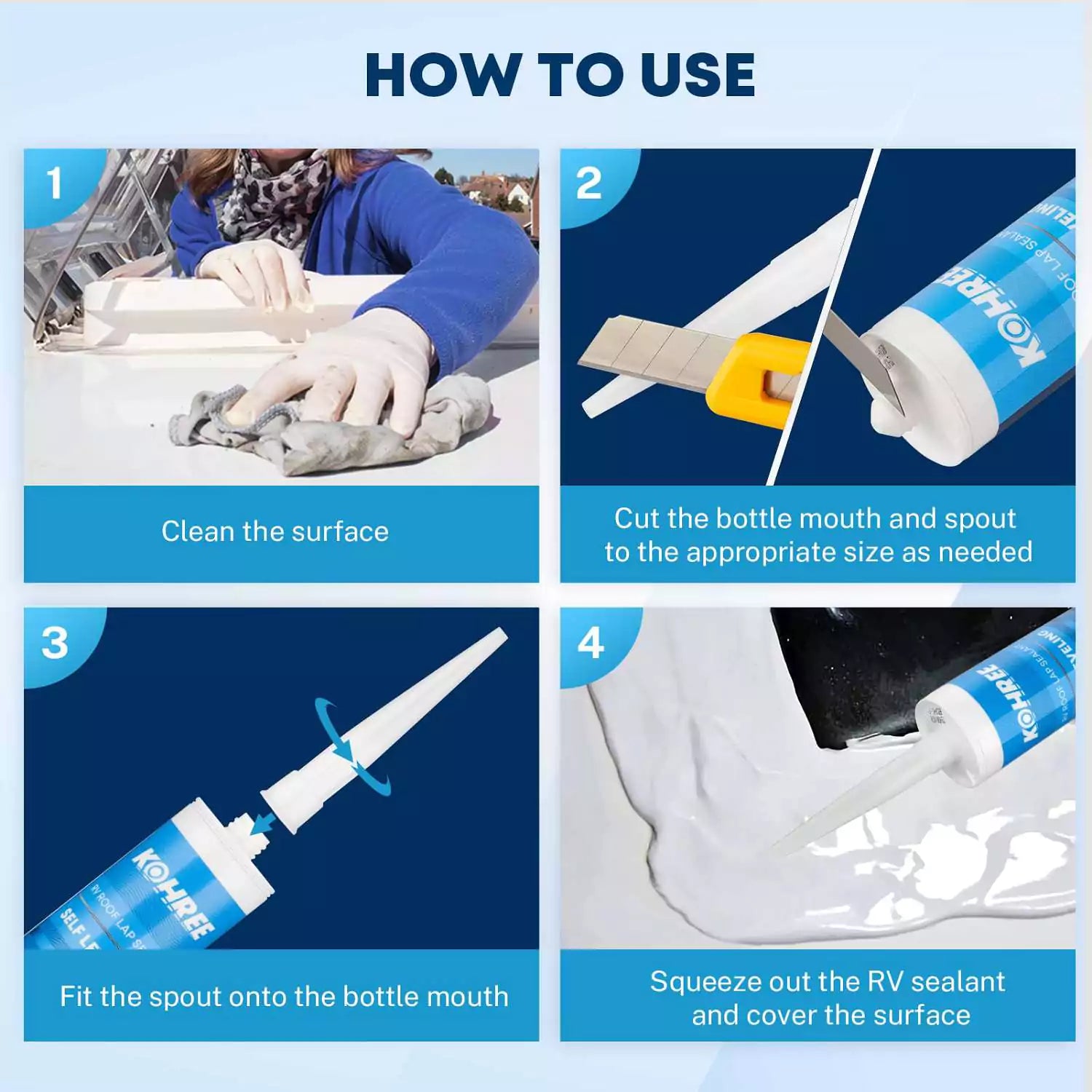 How to use self leveling RV roof sealant