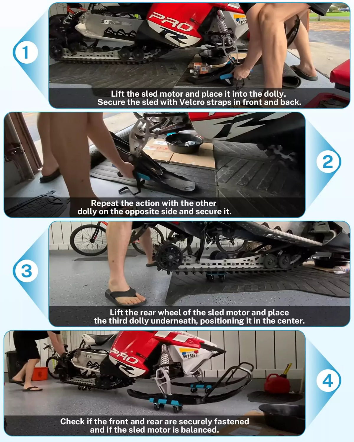 How to install Kohree snowmobile dolly cart