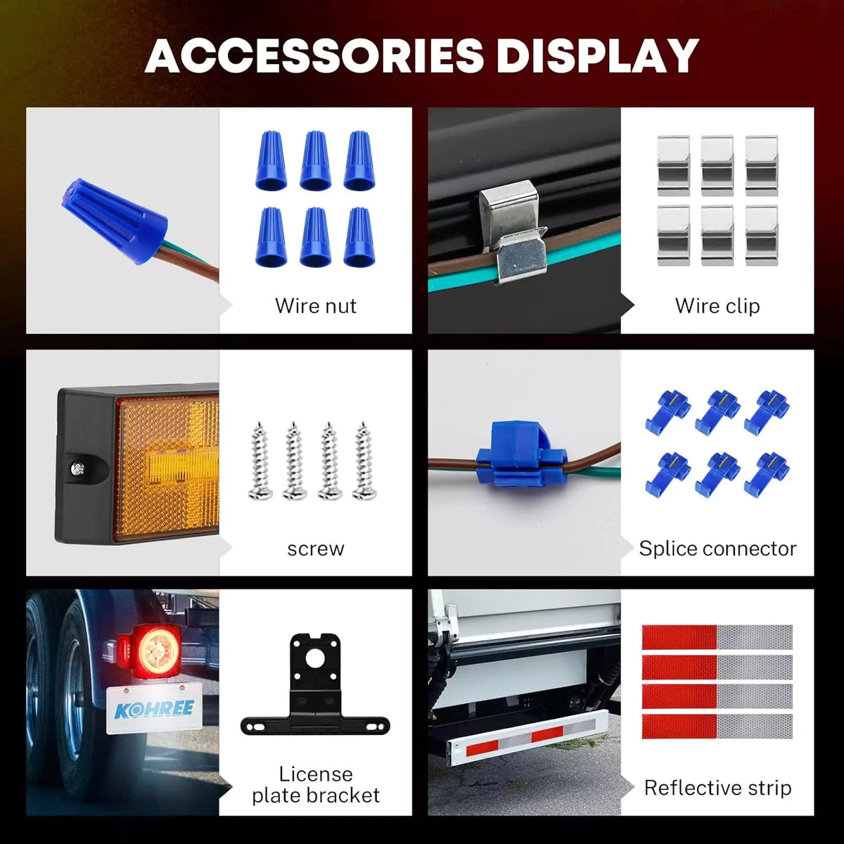 Kohree trailer lights kit