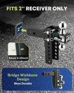 adjustable drop trailer hitch fits 2 inch receiver only