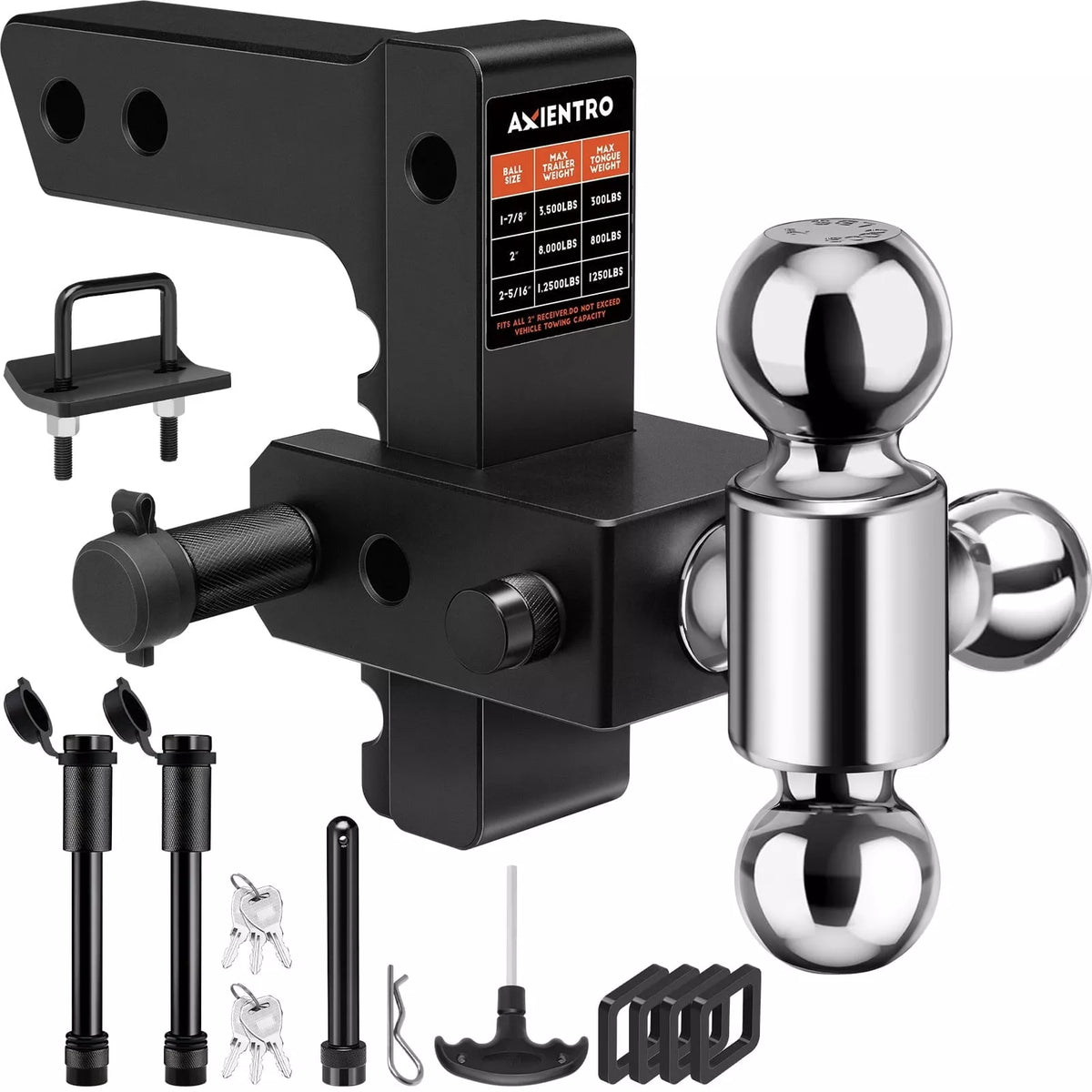 Towing hitch with ball and accessories 