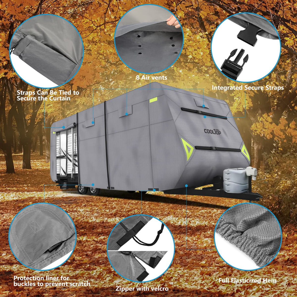 CoolTop Travel Trailer Cover Best RV Cover for Winter Kohree