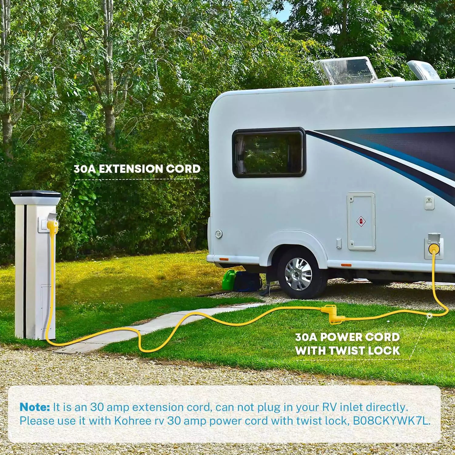 Camper Extension Cord 30 Amp