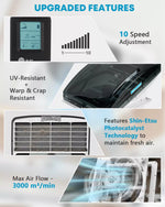 Upgraded features of deluxe rv vent fan 