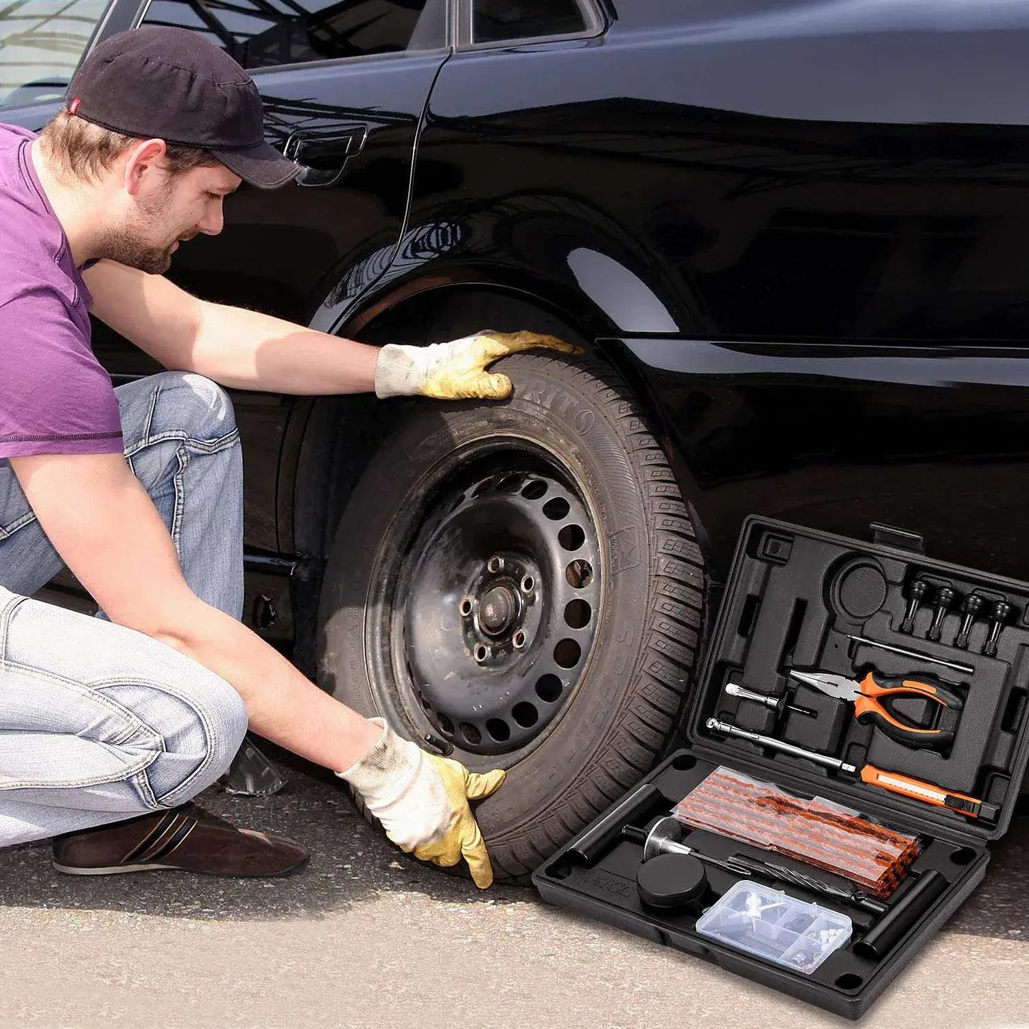 fix tire with kohree repair kit