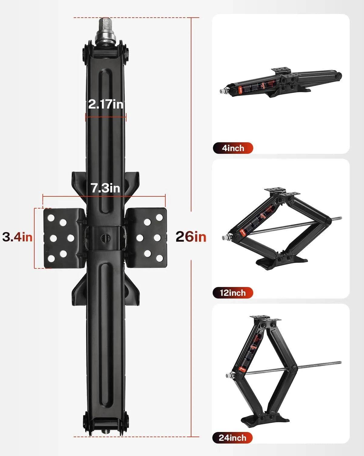 kohree rv stabilizer scissor jacks dimensions