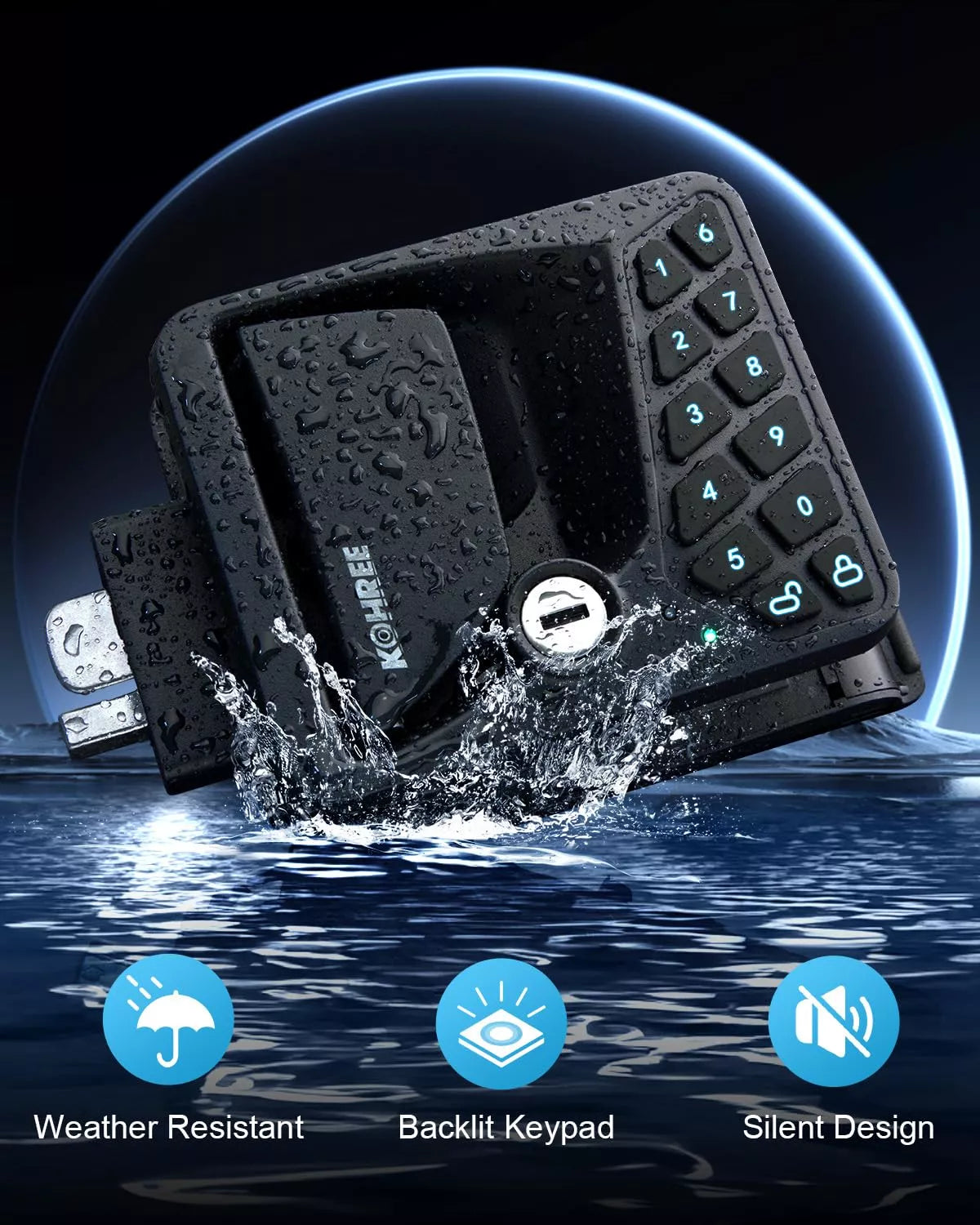 kohree waterproof keyless rv entry features